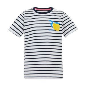 Regatta Childrens/Kids Bosley Stripe T-Shirt / White/Navy